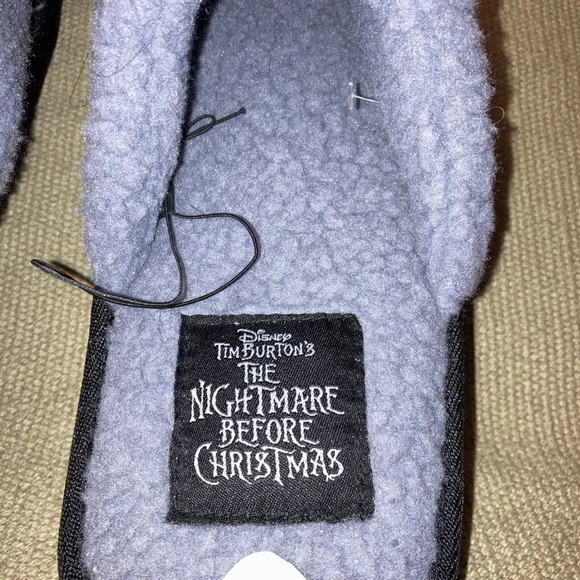 Men’s Jack The Nightmare Before Christmas Slippers Faux Sherpa Lined Shoes L New - Picture 9 of 10